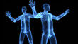 Human body x-ray isolated on black background