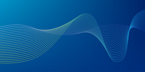 Wall Mural - abstract background of wavy white lines on a blue background. eps 10 vector.