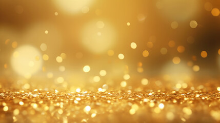 Poster - gold sparkle bokeh background.