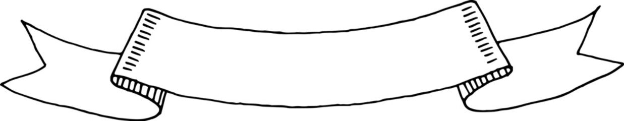 Wall Mural - hand drawn ribbon frame