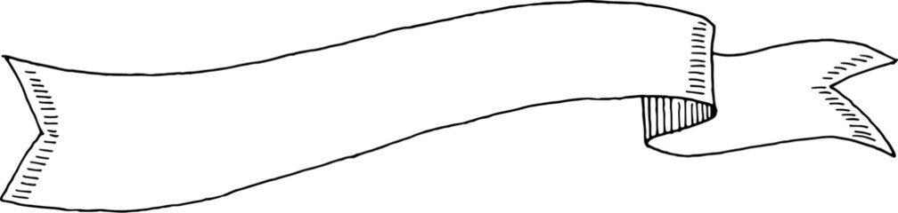 Wall Mural - hand drawn ribbon frame