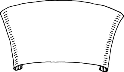 Wall Mural - hand drawn ribbon frame