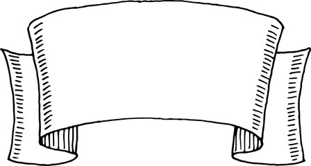 Wall Mural - hand drawn ribbon frame