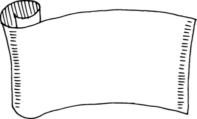 Wall Mural - hand drawn ribbon frame