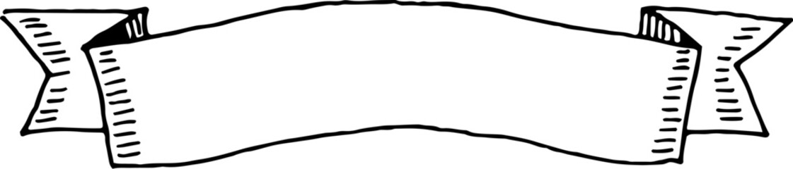Wall Mural - hand drawn ribbon frame
