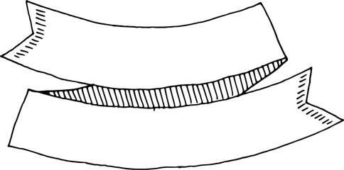 Wall Mural - hand drawn ribbon frame