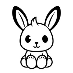 Poster - cute bunny doodle illustration