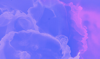 Wall Mural - Abstract Fluid Wallpaper. Blue Watercolor Digital