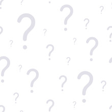 Question Marks Texture - Seamless Vector Grey Pattern