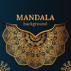 Luxury mandala background with golden arabesque pattern arabic islamic east style