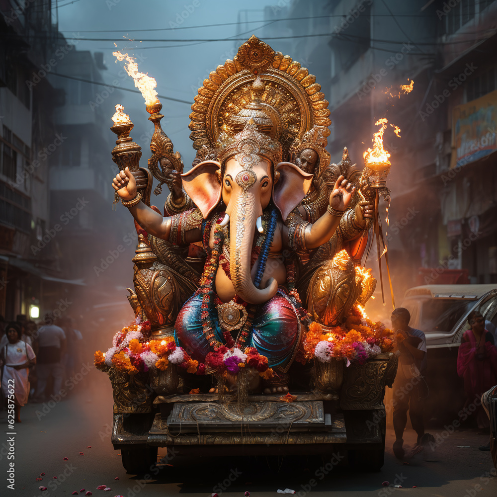 Ganesh Chaturthi 2023: Colorful Procession of Ganesh Idols on the ...