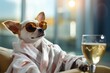 © Fotograf - Chihuahua dog resting in a spa wellness center