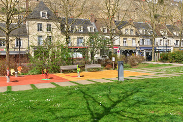 Wall Mural - Pontoise; France - march 26 2023 : city center