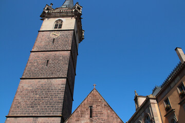 Sticker - belfry called the chapel tower in obernai in alsace (france)