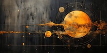 AI Generated. AI Generative. Galaxy Space Universe Solar System Background Abstract Planets Landscape Surface. Future Explore Adventure Vibes. Graphic Art