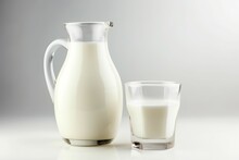Glass Jug Milk Protein. Generate Ai