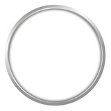 Fototapeta Kosmos - Realistic metallic aluminum frame of circular shape on transparent background with shadow - png