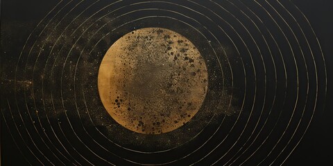 Wall Mural - AI Generated. AI Generative. Minimal solar system planets poster. Galaxy space universe future adventure travel decoration background view