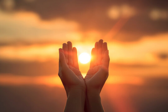 Christian open hands worships. Therapy Bless God Helping Repent Catholic Easter Mind Pray. Generative AI