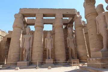 Wall Mural - The great stone columns and statues in Luxor temple in the East bank in  Egypt