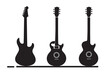 Electric Guitar Silhouette Set Illustrator