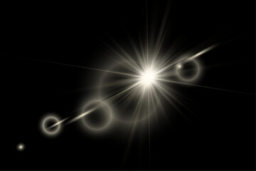 Wall Mural - lens flare sunlight light effect on transparent. stock vector illustration. available as png. use sc