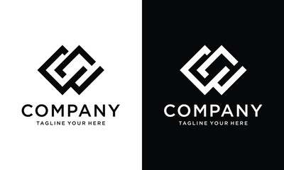 Wall Mural - CE Letter Initial Logo Design Template Vector on a black and white background.