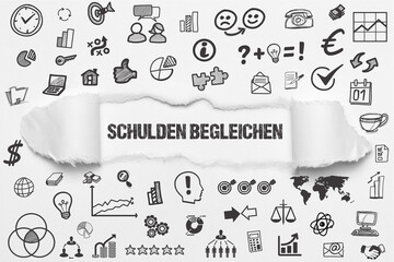 Wall Mural - Schulden begleichen	