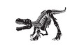 Graphical  skeleton of tyrannosaurus , vector dinosaur of jurassic period, illustration for educational books,printing