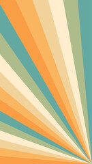 Wall Mural - abstract background of sunburst spiral line design in 1970s hippie retro style. vector pattern ready