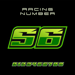 Wall Mural - Racing Number 56 Vector Design Template