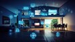 © Mohammad - Interior of AI augmented reality smart home, Modern smart home components management system with artificial intelligence