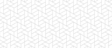 Vector Seamless Cubic Hexagon Pattern. Abstract Geometric Low Poly Background. Stylish Grid Texture.