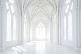 Fototapeta Perspektywa 3d - Abstract 3d white architecture interior for design, modern, contemporary, indoor