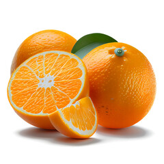 Canvas Print - orange fruit on transparent background