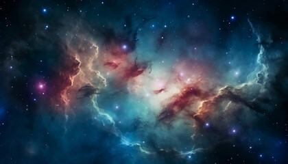 Wall Mural - Beautiful Nebula stardust image. Galaxies and gases clouds in a deep space. 