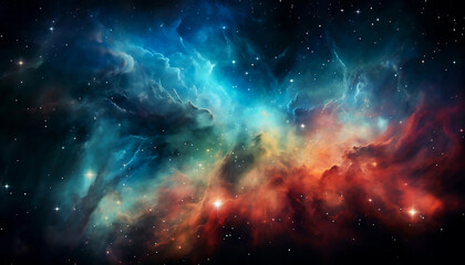 Wall Mural - Beautiful Nebula stardust image. Galaxies and gases clouds in a deep space. 