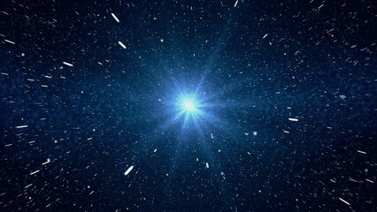 Wall Mural - 4K Flight through deep space nebula Nebula In Space. Galaxy exploration outer space towards glowing milky way galaxy. Sci-fi Space, Galaxies, Nebulae, Stars. For Titles, Intro, Style and Scene.