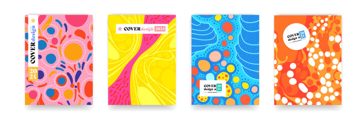 Poster - Abstract background pattern background, colourful fun doodle pattern backgrounds with abstract shapes and colors. Modern trendy cartoon pattern for brochure cover template, vector postmodern design