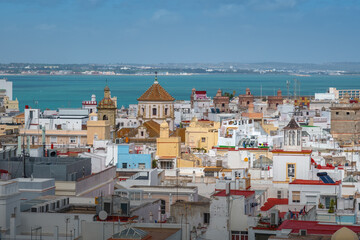 Sticker - Aerial view of Cadiz with Convent of San Francisco - Cadiz, Andalusia, Spain