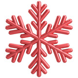 Fototapeta Mapy - Snowflake. Christmas decoration. 3D illustration.