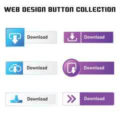 Wall Mural - cta web button collection	