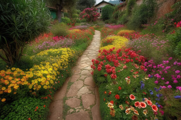 Wall Mural - Flower Garden