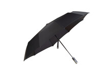 Mockup Of A Black Large Folding Umbrella Without Logo