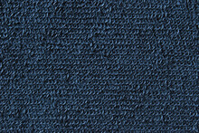 Dark Blue Color French Terry Fabric Texture As Background