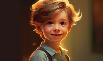 Cute boy with sweet smile