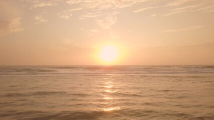 Sticker - Aerial view of beach at sunset