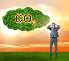 Ecological concept of greenhouse gas emissions