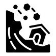 landslide glyph icon