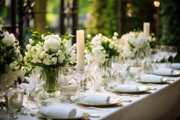 Wall Mural - Beautiful Wedding Table Setting